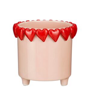 VASO VASO CON CUORI H15,5 D15,5 CM  (Cod. 40799-01)