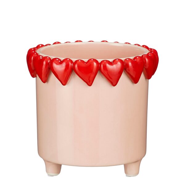 VASO VASO CON CUORI H15,5 D15,5 CM  (Cod. 40799-01)