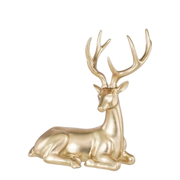 DECORAZIONE RENNA 23X34 H40 CM oro (Cod. 40801-01)
