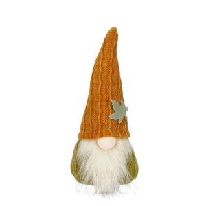 DECORAZIONE GNOMO 7,5X7,5 H20 CM cappello-arancione (Cod. 40802-01)