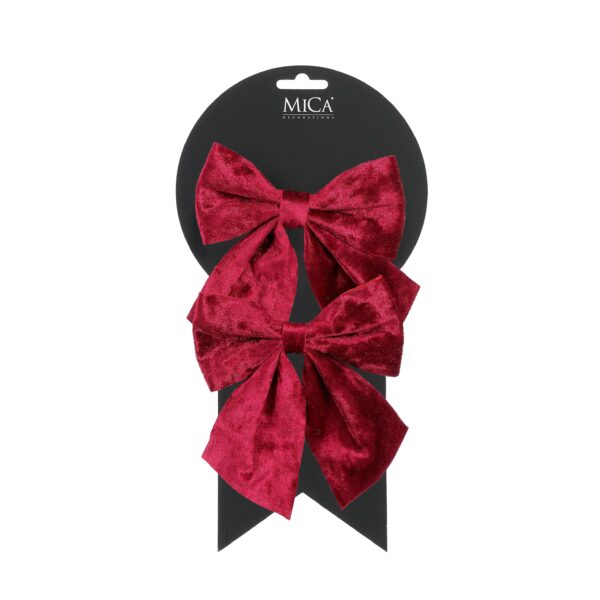 SET 2 PZ. FIOCCO 12X13 CM bordeaux (Cod. 40819-03)