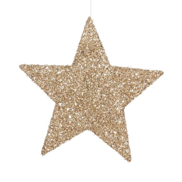 STELLA GLITTER DA APPENDERE D40 champagne (Cod. 40826-01)