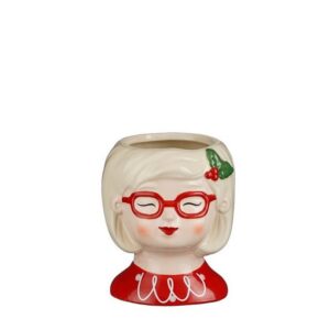 VASO VISO DONNA H10 D8,5 CM con-occhiali (Cod. 40829-01)