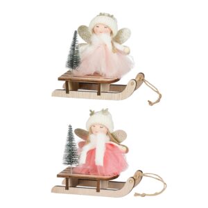 1 PZ. ANGELO SU SLITTA H12X13X6 CM soggetto-casuale (Cod. 40838-01)