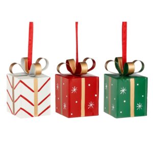 1 PZ. DECORAZIONE PACCO 6X6 H8,5 CM colore-casuale (Cod. 40841-01)