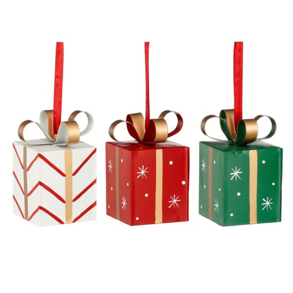 1 PZ. DECORAZIONE PACCO 6X6 H8,5 CM colore-casuale (Cod. 40841-01)