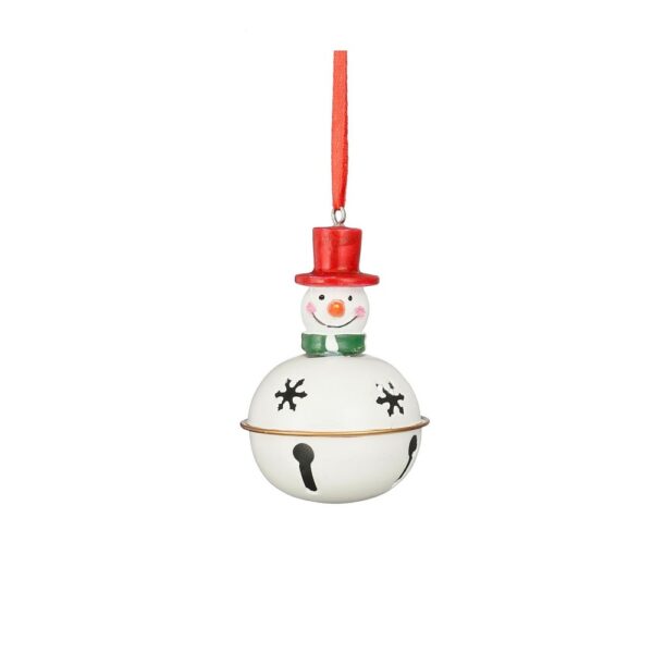 PALLINA DI NATALE CON PUPAZZO NEVE  bianco (Cod. 40842-01)