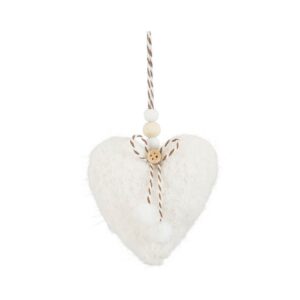 DECORAZIONE DA APPENDERE CUORE D8/10 CM bianco (Cod. 40789-01)