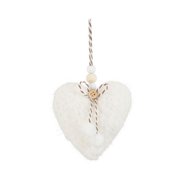 DECORAZIONE DA APPENDERE CUORE D8/10 CM bianco (Cod. 40789-01)