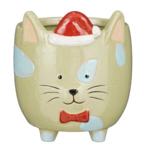 CASPO' GATTO NATALE  H15 CM verde (Cod. 40848-05)