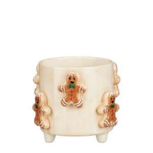 VASO NATALIZIO OMINO PAN DI ZENZERO H11 D13 CM bianco (Cod. 40849-02)