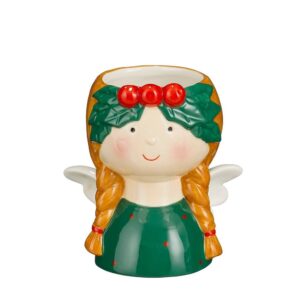 VASO VISO DONNA NATALIZIO 13,5X10 H14,5 CM  (Cod. 41028-02)