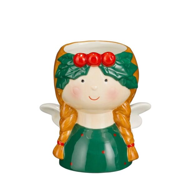 VASO VISO DONNA NATALIZIO 13,5X10 H14,5 CM  (Cod. 41028-02)