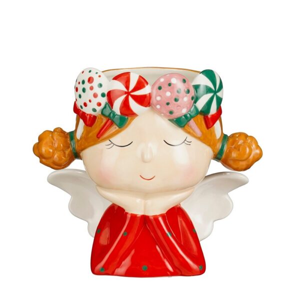 VASO VISO DONNA NATALIZIO 20X15 H21,5  CM rosso (Cod. 41029-01)
