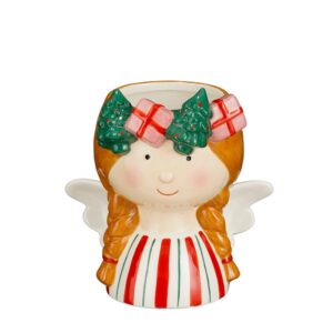 VASO VISO DONNA NATALIZIO 20X15 H21,5  CM rosso (Cod. 41029-02)