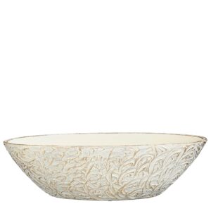 VASO OVALE ARTHUR 48X19 H15 CM bianco (Cod. 40853-01)