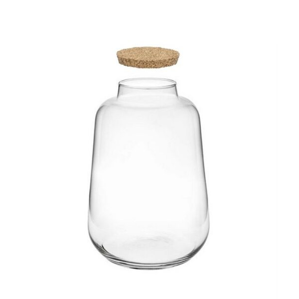 VASO VETRO CON TAPPO SUGHERO  H30 D21 CM  (Cod. 40987-01)