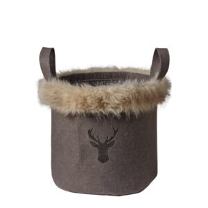 CESTO INVERNALE CON PELO D25 CM  (Cod. 41010-02)
