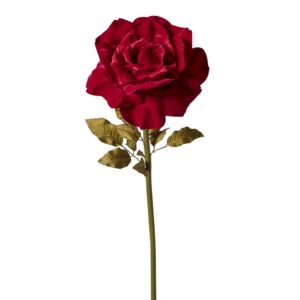 RAMO ROSA VELLUTO 50X50 H136 CM rosso (Cod. 41073-01)