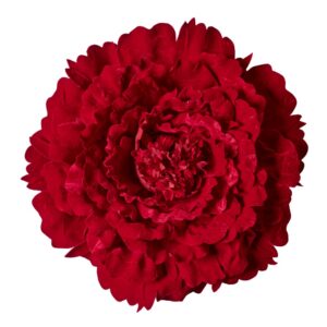 TESTA PEONIA VELLUTO 58X58X18 CM rosso (Cod. 41061-01)