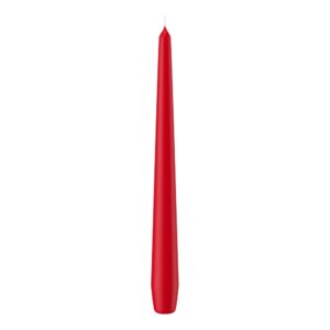 SET 12 CANDELE CONICHE H25 D2,5 CM rosso (Cod. 9872-28)