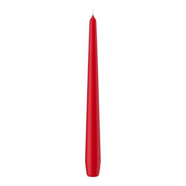 SET 12 CANDELE CONICHE H25 D2,5 CM rosso (Cod. 9872-28)