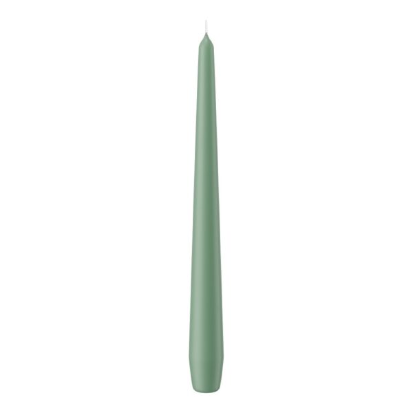 SET 12 CANDELE CONICHE H25 D2,5 CM verde-reseda (Cod. 9872-32)