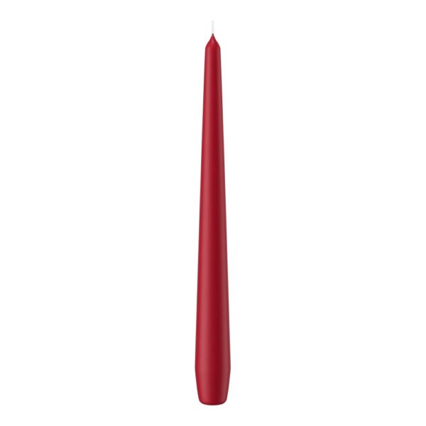 SET 12 CANDELE CONICHE H25 D2,5 CM rosso-scuro (Cod. 9872-39)