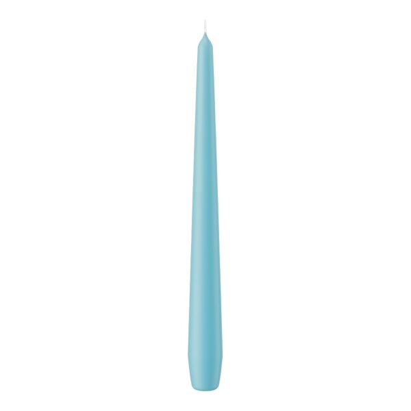 SET 12 CANDELE CONICHE H25 D2,5 CM turchese (Cod. 9872-40)