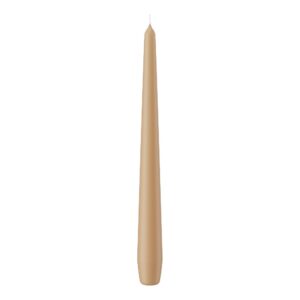 SET 12 CANDELE CONICHE H25 D2,5 CM sabbia (Cod. 9872-55)