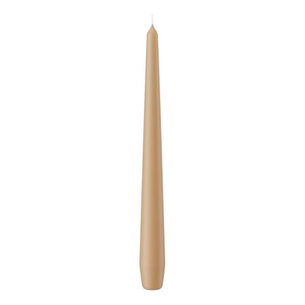 SET 12 CANDELE CONICHE H25 D2,5 CM sabbia (Cod. 9872-55)