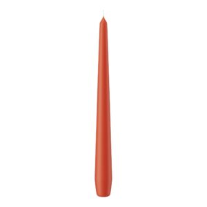 SET 12 CANDELE CONICHE H25 D2,5 CM arancio-mattone (Cod. 9872-42)
