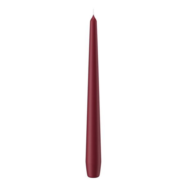 SET 12 CANDELE CONICHE H25 D2,5 CM bordeaux (Cod. 9872-52)