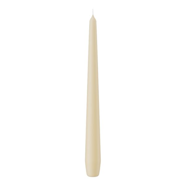 SET 12 CANDELE CONICHE H25 D2,5 CM crema (Cod. 9872-43)