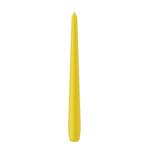 SET 12 CANDELE CONICHE H25 D2,5 CM giallo (Cod. 9872-44)