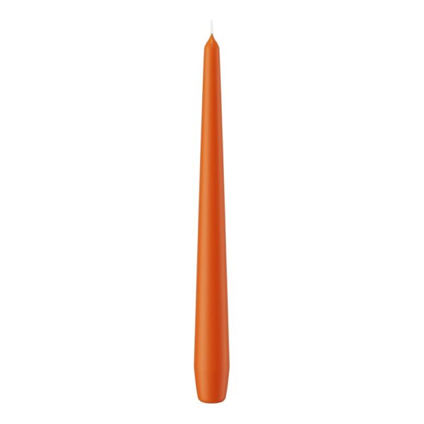 SET 12 CANDELE CONICHE H25 D2,5 CM arancione-albicocca (Cod. 9872-45)