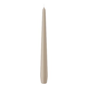 SET 12 CANDELE CONICHE H25 D2,5 CM fango (Cod. 9872-47)