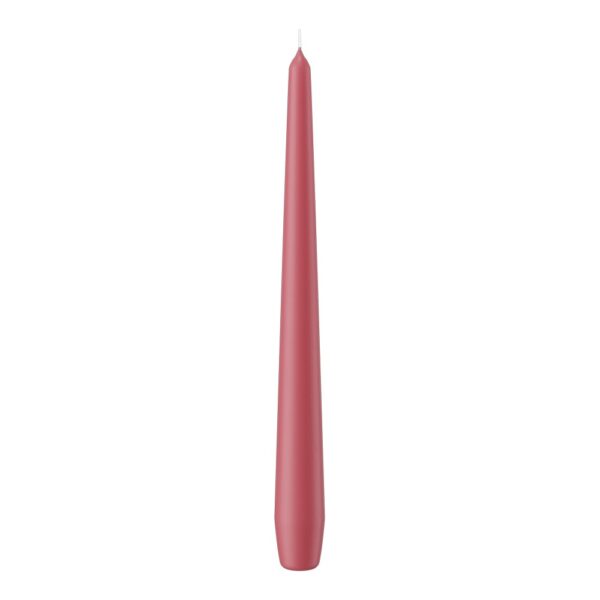 SET 12 CANDELE CONICHE H25 D2,5 CM rosa-antico (Cod. 9872-49)