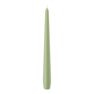 SET 12 CANDELE CONICHE H25 D2,5 CM verde-aloe (Cod. 9872-50)