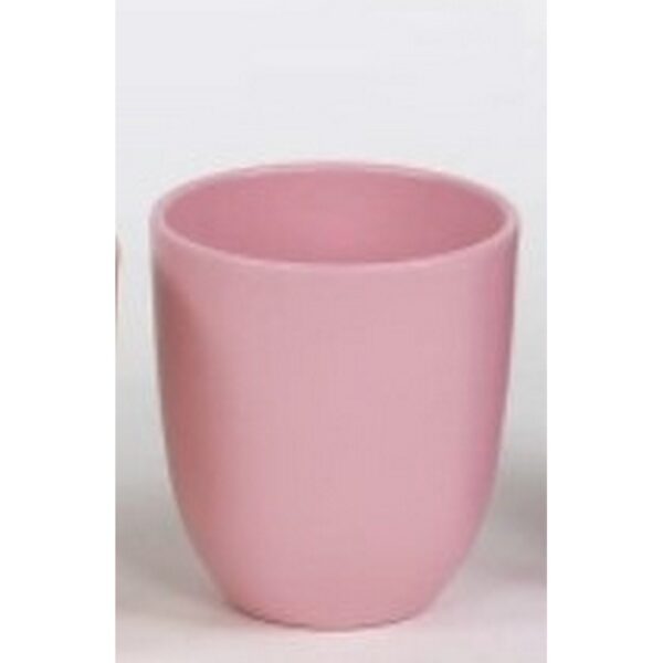 SET 6 PZ. PORTAVASO CERAMICA PER VASO D12 TONDO rosa-opaco (Cod. 40868-02)