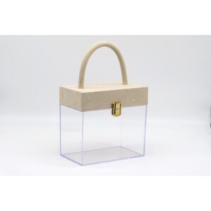 BORSETTA PLEXI 17X10 H16 CM crema (Cod. 40759-01)