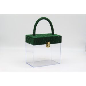 BORSETTA PLEXI 17X10 H16 CM verde (Cod. 40759-04)