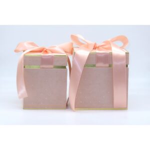 SET 2 PZ. SCATOLA BRILLANT 13X13 H16 - 16X16 H17 CM rosa (Cod. 40761-02)