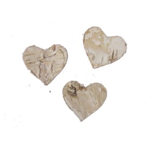 60 PZ.  CUORI DI CORTECCIA 3,5 CM  (Cod. 40896-01)