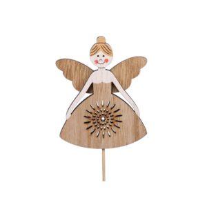 SET 10 PICK ANGELO IN LEGNO 7,5X8,5 CM  (Cod. 40907-01)