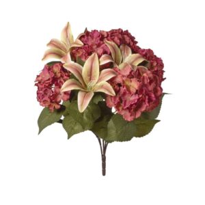 MAZZO GIGLI ORTENSIE X9 CM 53 ruggine (Cod. 40878-02)