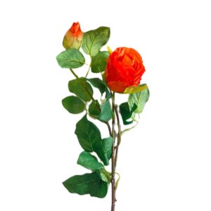 ROSA SINGOLA 1 FIORE 1 BOCCIOLO H52 CM arancione (Cod. 40804-02)
