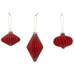 SET 3 PZ. DECORO DA APP. NATALE GLITTER  7,5X7X12,5   (Cod. 41037-01)