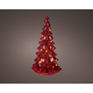 CONO LED VETRO INDOOR H21 D10 CM rosso (Cod. 40274-04)