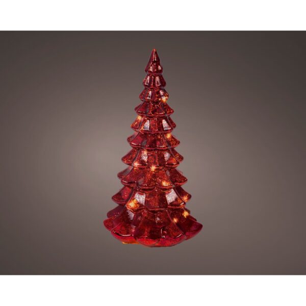 CONO LED VETRO INDOOR H21 D10 CM rosso (Cod. 40274-04)